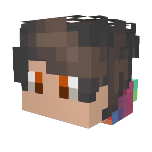 aeches Minecraft avatar head, 3D render
