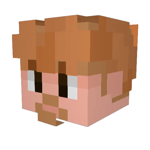 aedanuchiha Minecraft avatar head, 3D render