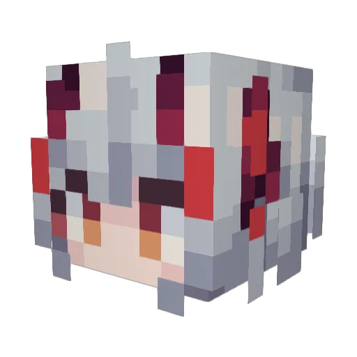 aedyhj Minecraft avatar head, 3D render
