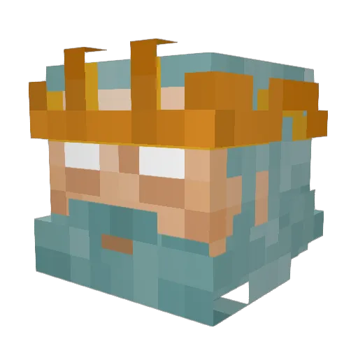 aefasdca Minecraft avatar head, 3D render
