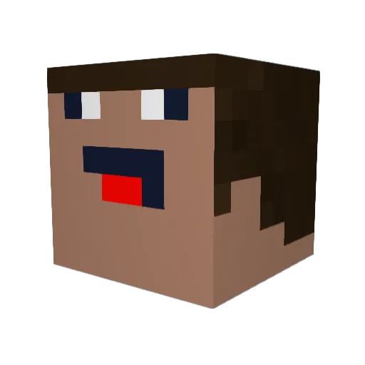 aehsan Minecraft avatar head, 3D render
