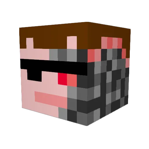 aejyce Minecraft avatar head, 3D render