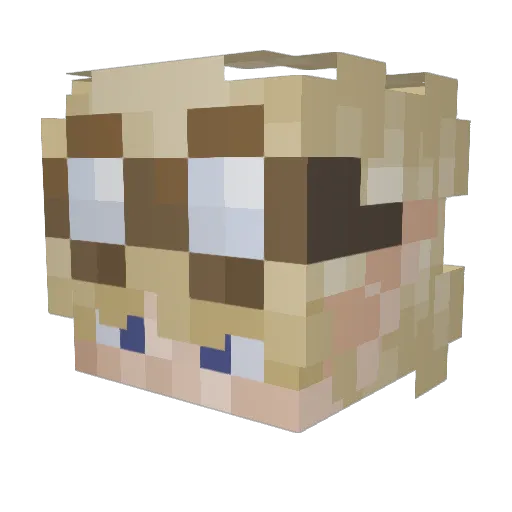 aelbae Minecraft avatar head, 3D render