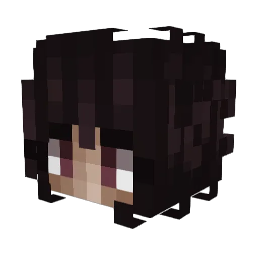aelha Minecraft avatar head, 3D render