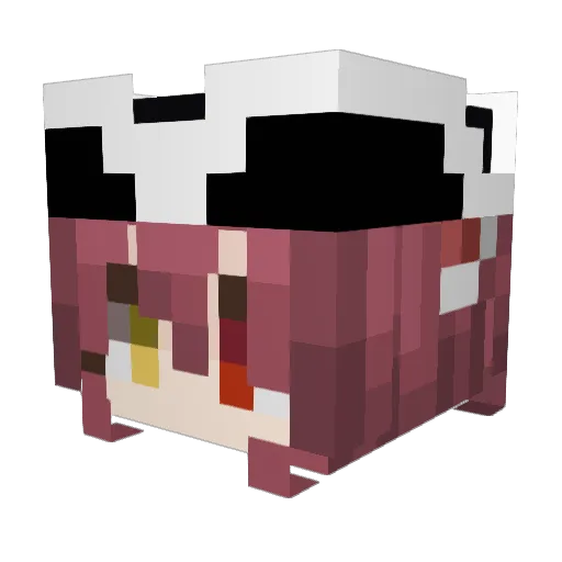 aelysiae Minecraft avatar head, 3D render