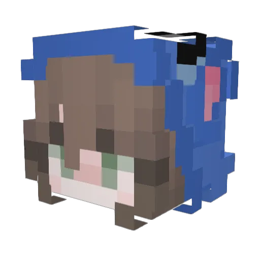aen1 Minecraft avatar head, 3D render