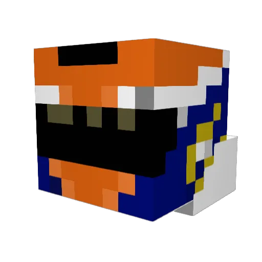 aenneciaga Minecraft avatar head, 3D render