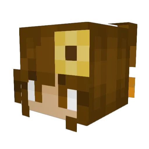 aeoness Minecraft avatar head, 3D render