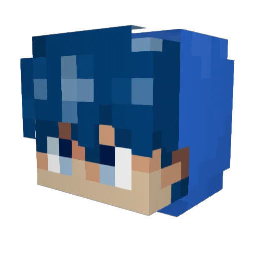 aeonianx2_03 Minecraft avatar head, 3D render