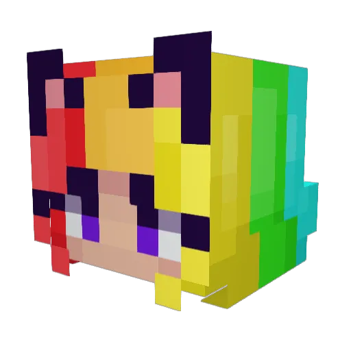 aeraea Minecraft avatar head, 3D render