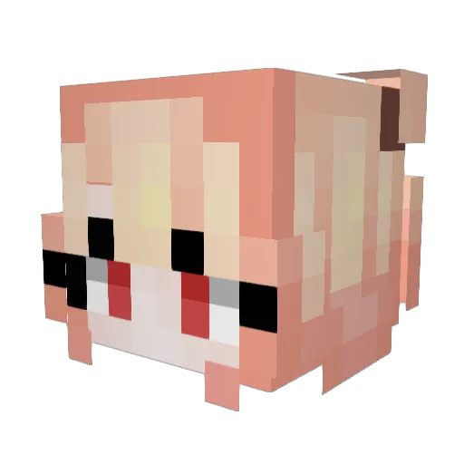 aerglowi Minecraft avatar head, 3D render