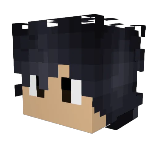 aeribluu Minecraft avatar head, 3D render