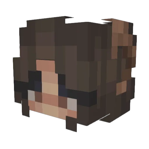 aerielmoon Minecraft avatar head, 3D render