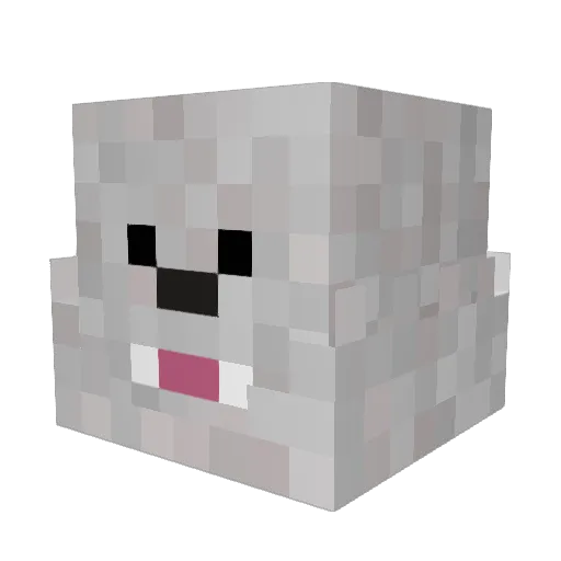 aerodent Minecraft avatar head, 3D render