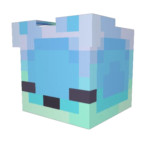aerodynamic Minecraft avatar head, 3D render