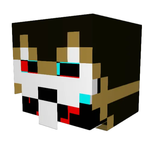 aerogaming8 Minecraft avatar head, 3D render
