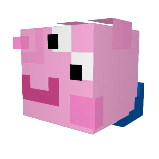 aerostato Minecraft avatar head, 3D render
