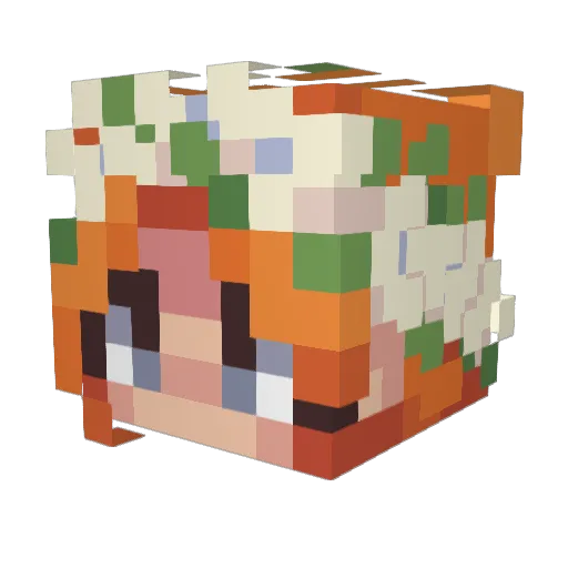 aertide Minecraft avatar head, 3D render