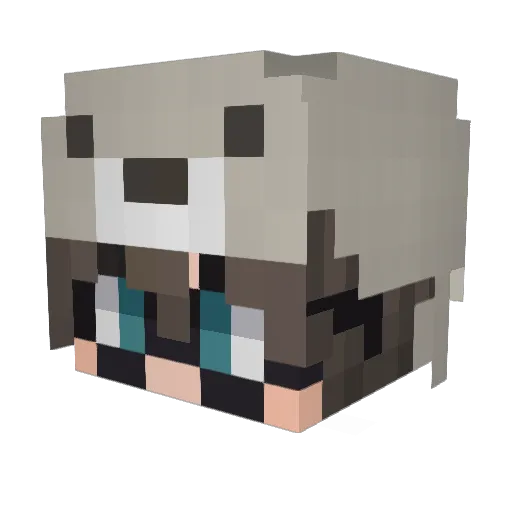 aes_enumdzn Minecraft avatar head, 3D render