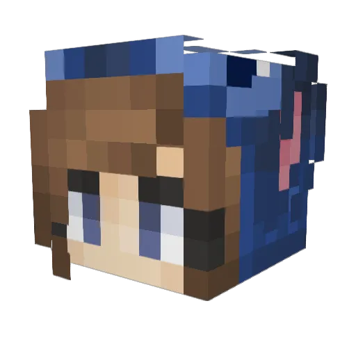 aesicc Minecraft avatar head, 3D render