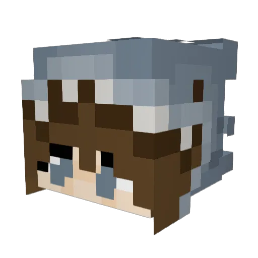 aeslek Minecraft avatar head, 3D render