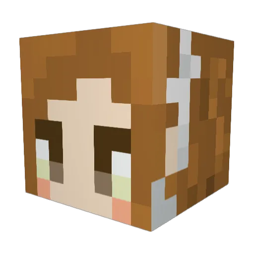 aespaes Minecraft avatar head, 3D render