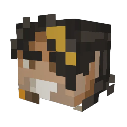 aesterical Minecraft avatar head, 3D render