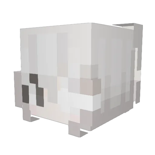 aestheic Minecraft avatar head, 3D render