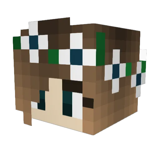 aestheticllia Minecraft avatar head, 3D render