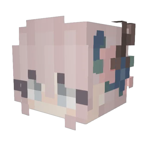 aesthetqcs Minecraft avatar head, 3D render