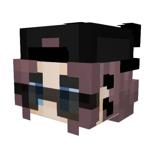 aesthxthicc Minecraft avatar head, 3D render