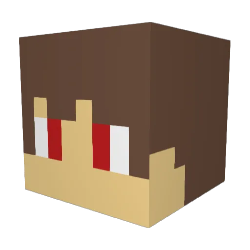aestrixl Minecraft avatar head, 3D render