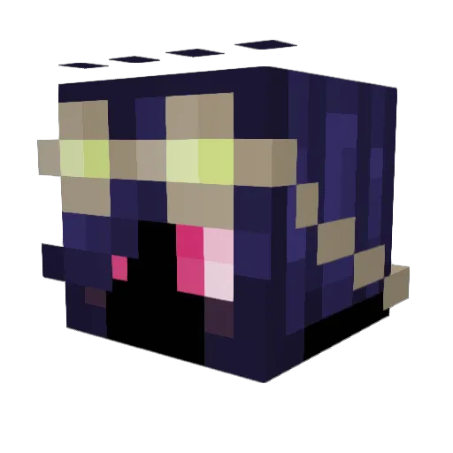 aetherive Minecraft avatar head, 3D render