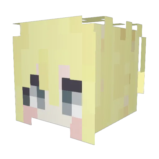 aetherphobia Minecraft avatar head, 3D render