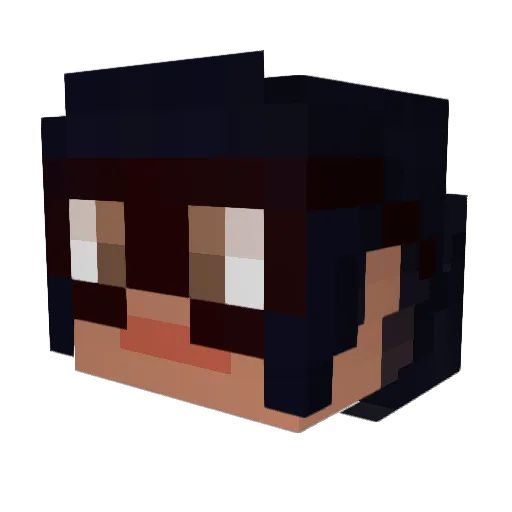 aetherrr_ Minecraft avatar head, 3D render