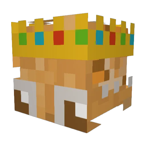 aetherworm Minecraft avatar head, 3D render