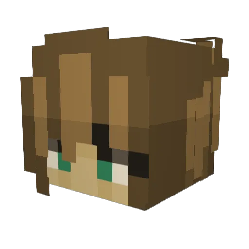 aevvaa Minecraft avatar head, 3D render
