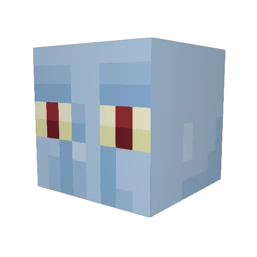 aew1 Minecraft avatar head, 3D render