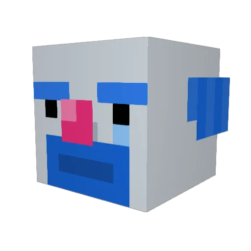 aex333 Minecraft avatar head, 3D render