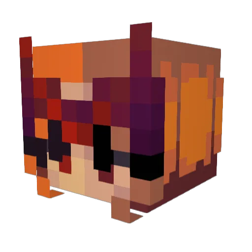 aey01 Minecraft avatar head, 3D render