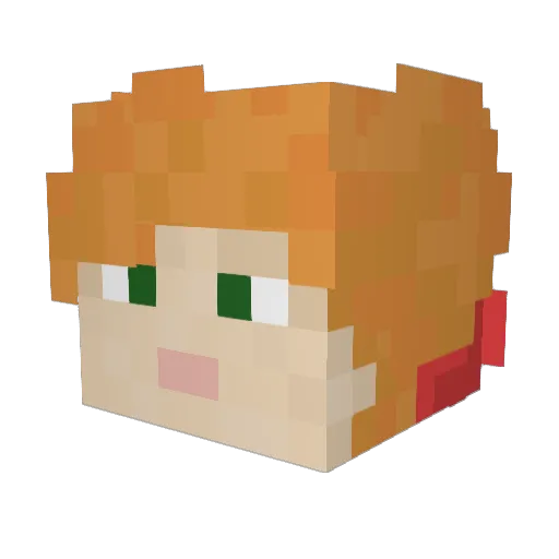 aeyjo Minecraft avatar head, 3D render