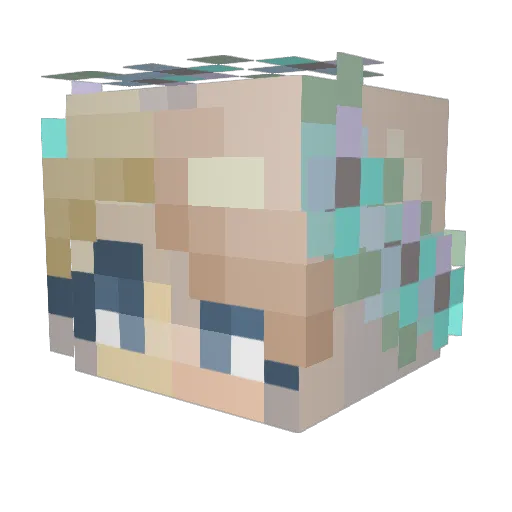 aezel__ Minecraft avatar head, 3D render