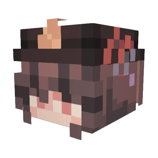 aezeras Minecraft avatar head, 3D render