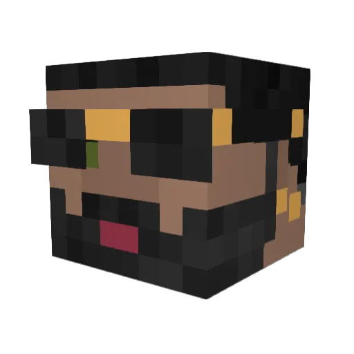 afafaf_BG Minecraft avatar head, 3D render