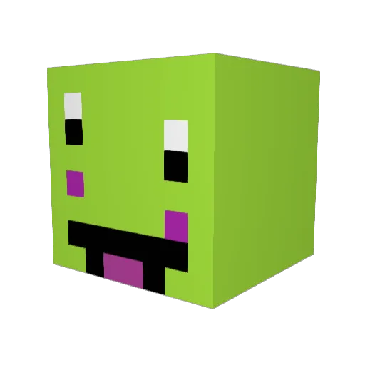 afcrm Minecraft avatar head, 3D render