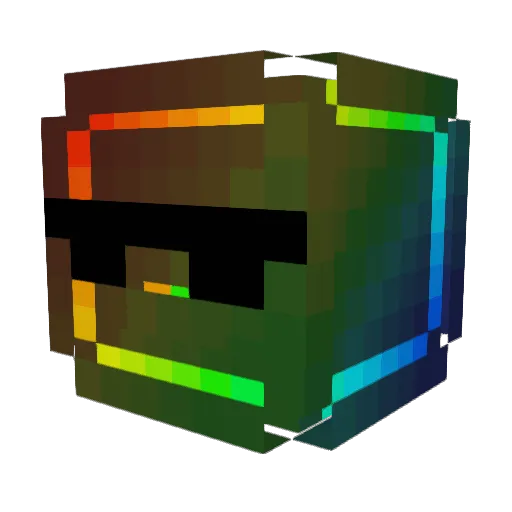 afefwe Minecraft avatar head, 3D render