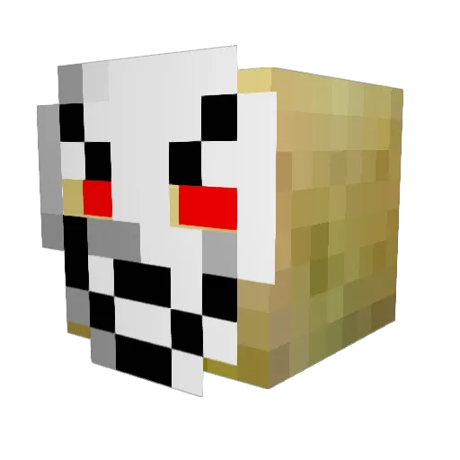 afetrist Minecraft avatar head, 3D render