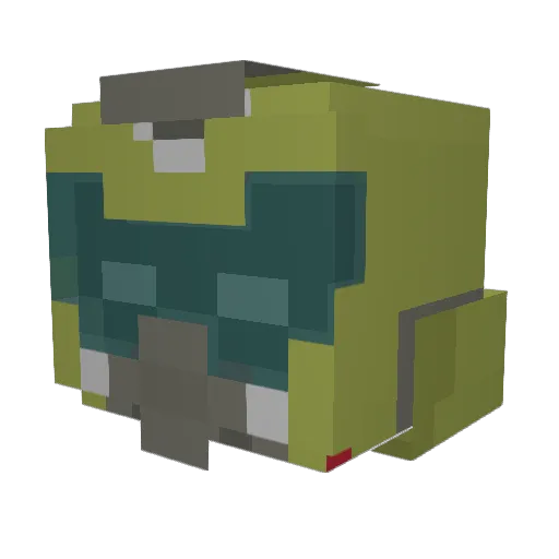 afewf Minecraft avatar head, 3D render