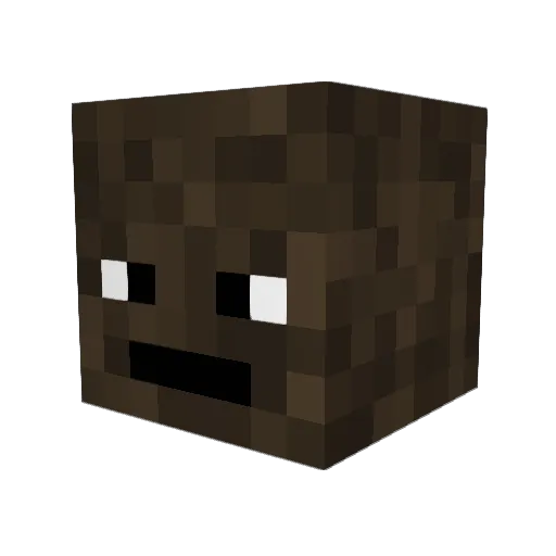 aff163 Minecraft avatar head, 3D render