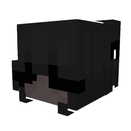 affectd Minecraft avatar head, 3D render